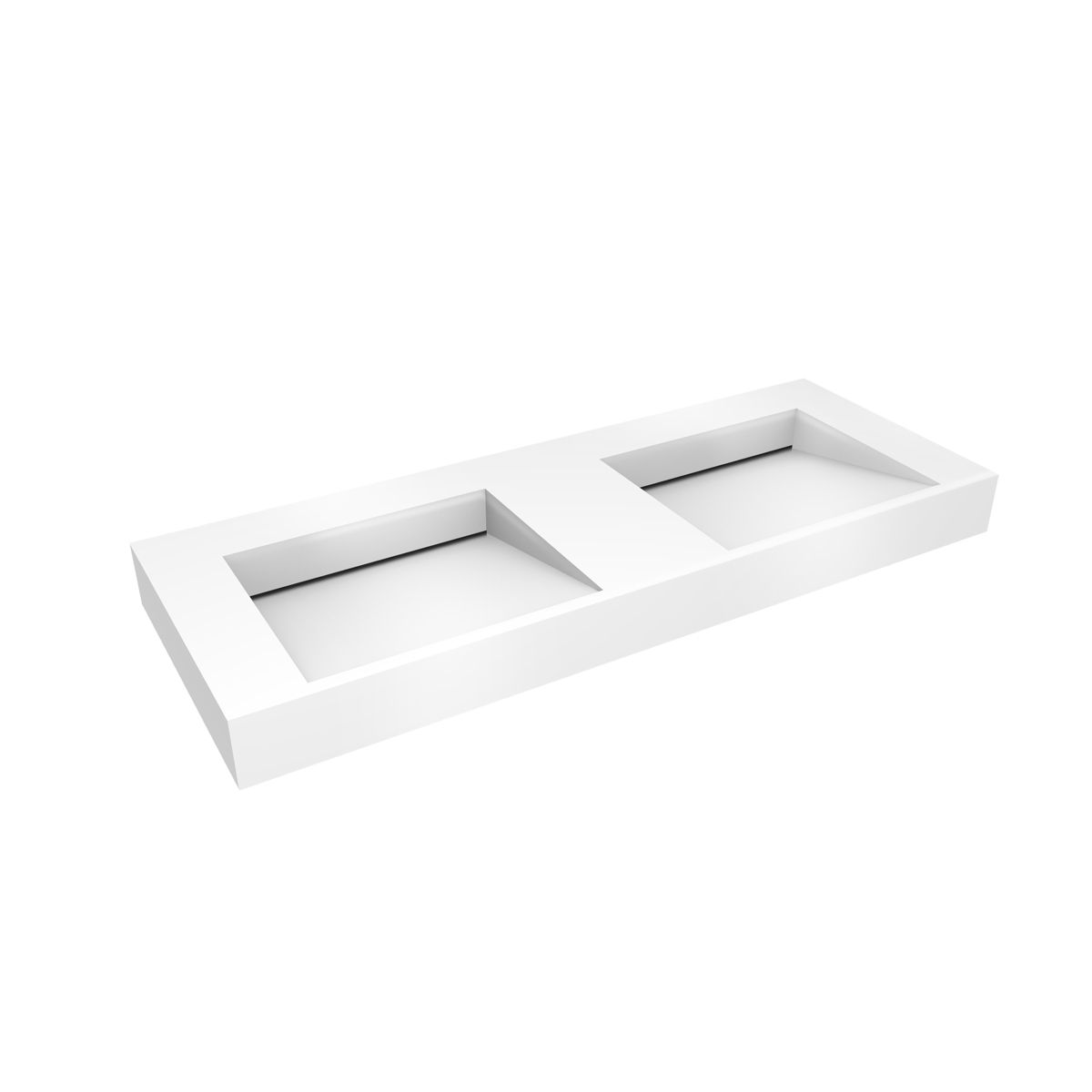 Oltens Stila lavabo 120x45 cm rettangolare a parete-doppio bianco 40004000