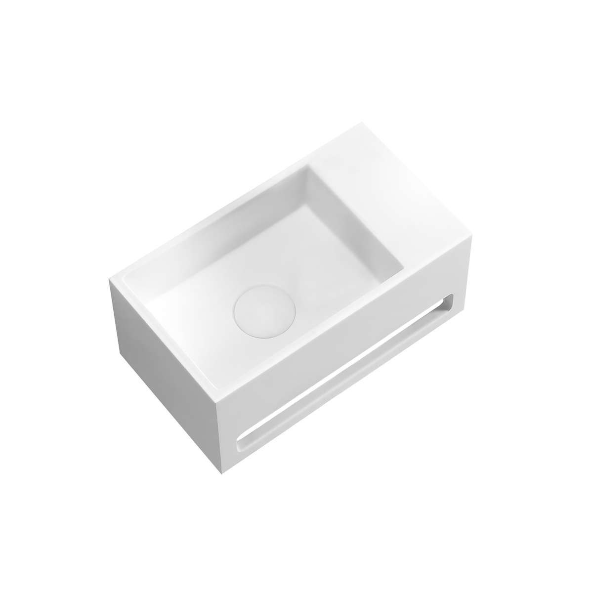 Oltens Fri lavabo 35.5x20 cm rettangolare a parete bianco 40007000