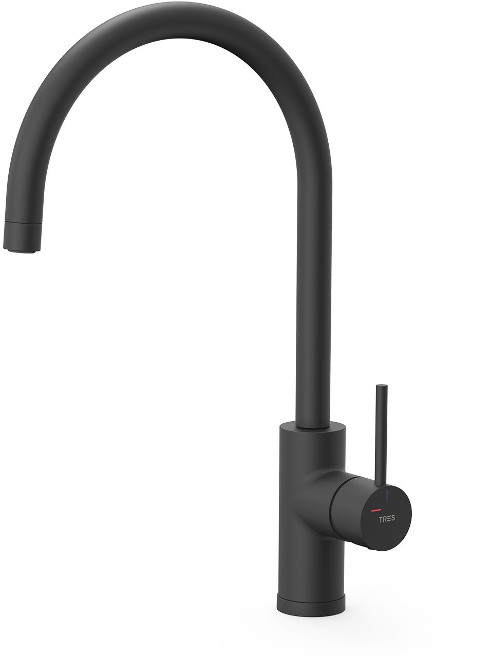 Tres Selection rubinetto da cucina verticale nero 23044005NM