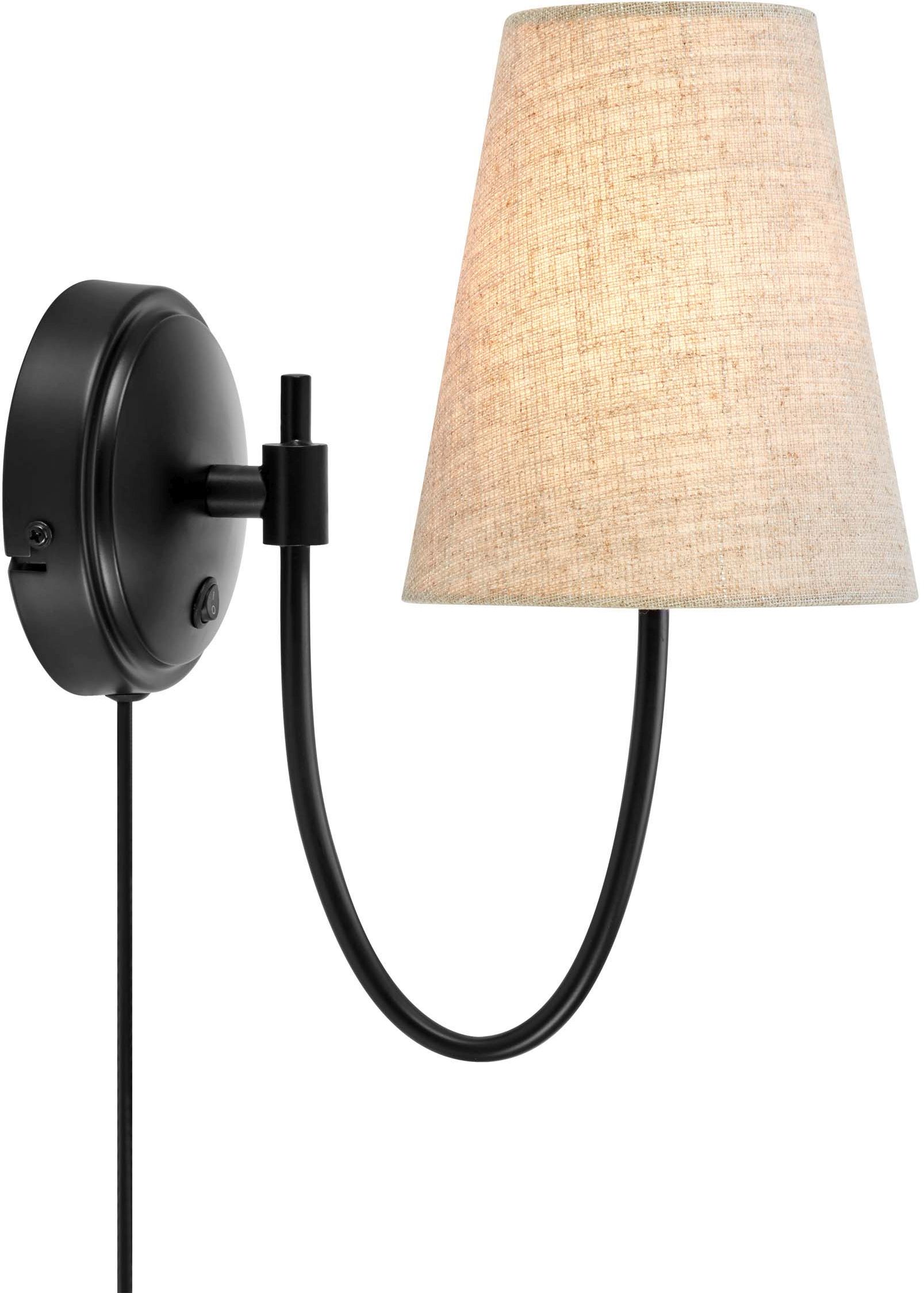 Markslöjd Amar lampada da parete 1x40 W nero-beige 108907