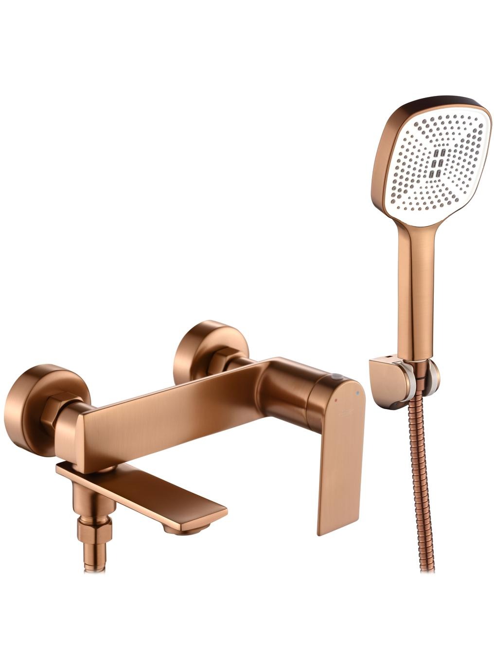 Rea Storm rubinetto per vasca e doccia a parete rame REA-B3003