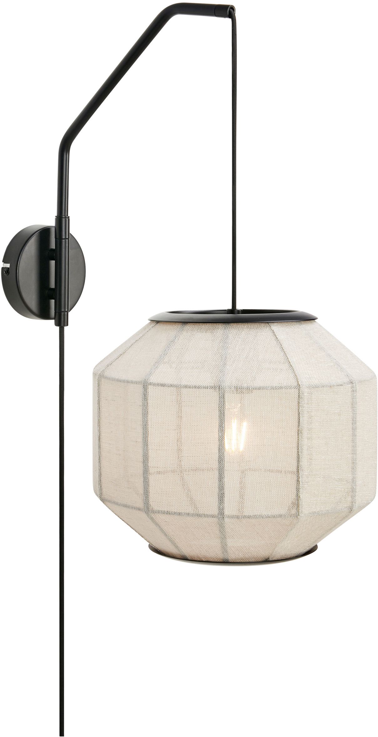 Markslöjd Asuka lampada da parete 1x60 W bianco-nero 108957