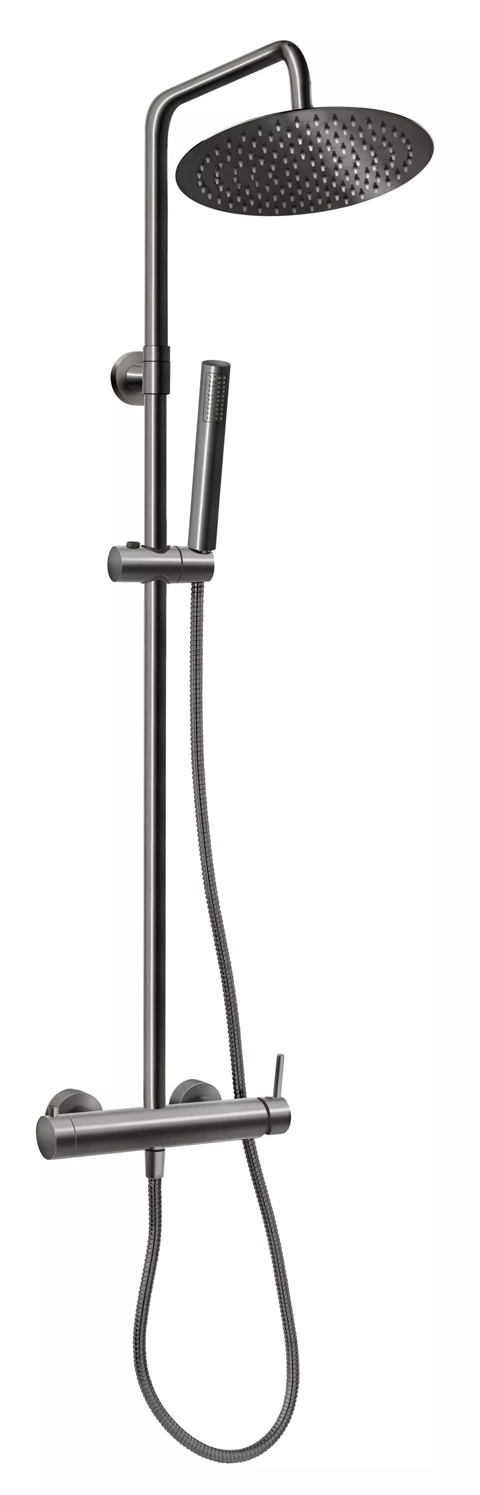 Ferro Ciriculus set doccia a parete con soffione grafite NP85-BCK7UGM