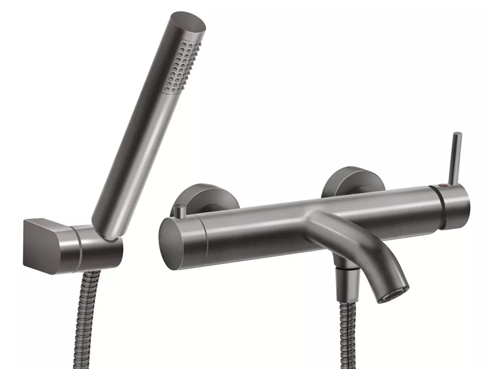 Ferro Ciriculus rubinetto per vasca e doccia a parete grafite BCK11GM