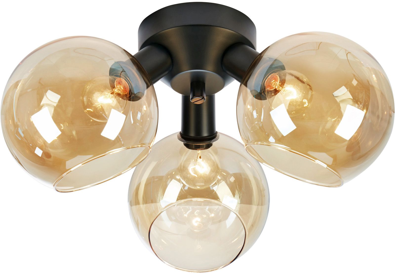 Markslöjd Artis lampada da soffitto 3x40 W nero-ambra 108997