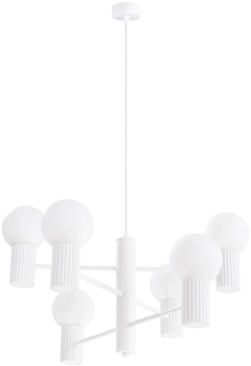 Sollux Lighting Halo lampada sospesa 6x8 W bianco SL.1829