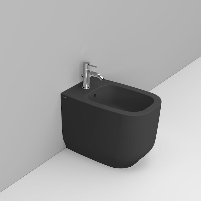 Ceramica Dolomite Alba bidet a terra nero D503581