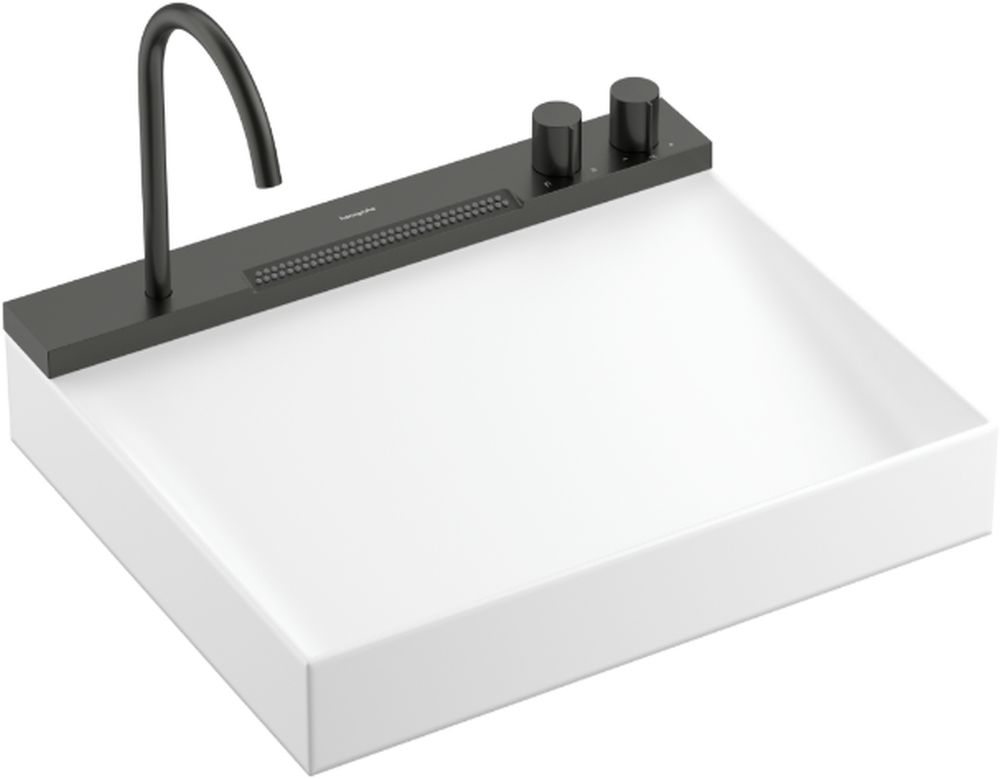 Hansgrohe Avalegra lavello con rubinetto 58x47.5 cm rettangolare a parete-da incasso bianco lucida 22472340
