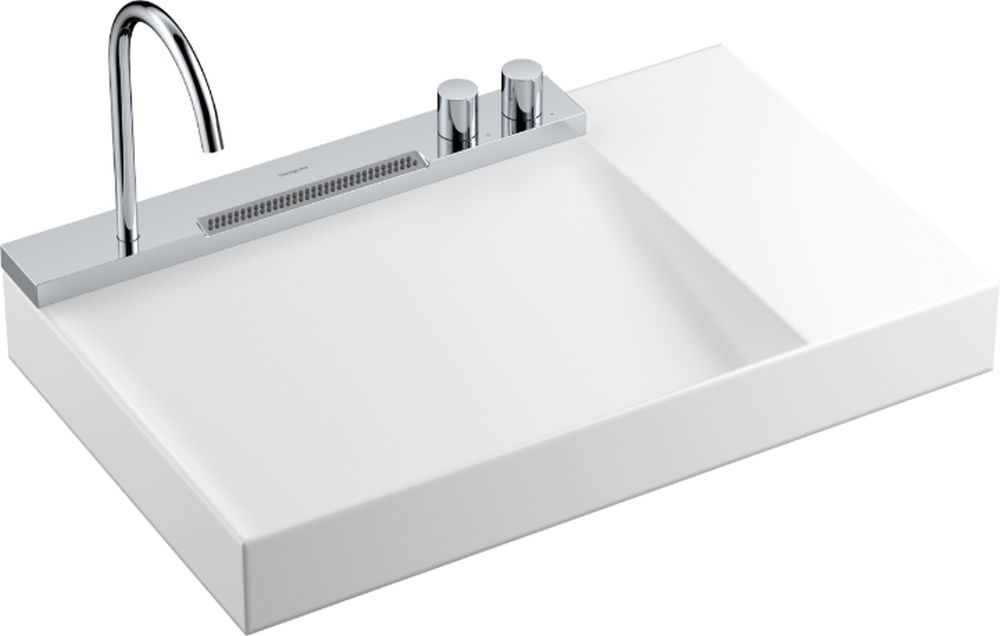 Hansgrohe Avalegra lavello con rubinetto 78x47.5 cm rettangolare a parete-da incasso bianco 22473000