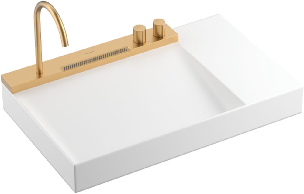 Hansgrohe Avalegra lavello con rubinetto 78x47.5 cm rettangolare a parete-da incasso bianco 22473140