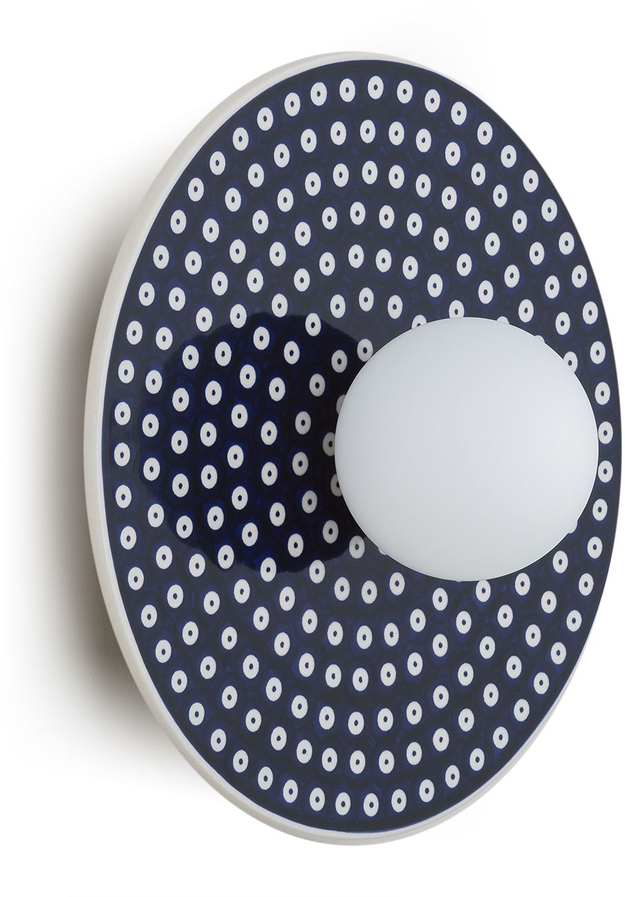 Argon Boll lampada da parete 1x6 W opale-blu scuro 8935