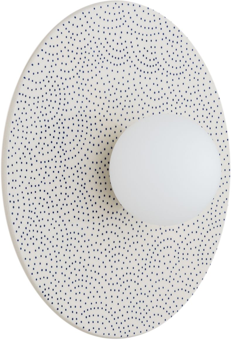 Argon Boll lampada da parete 1x6 W bianco-opale-blu scuro 8936