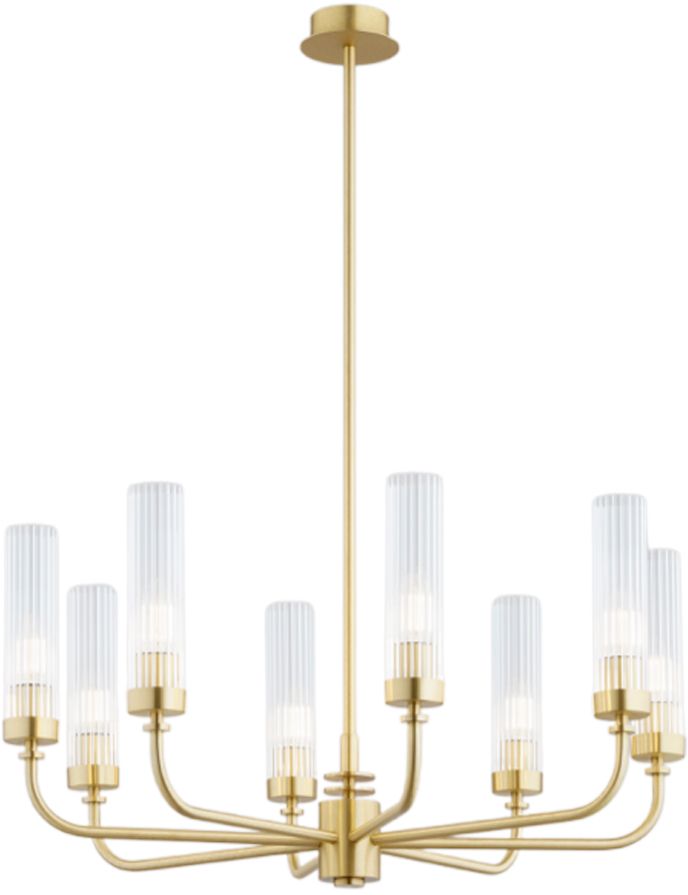 Argon Preston lampada sospesa x7 W ottone-trasparente 5082