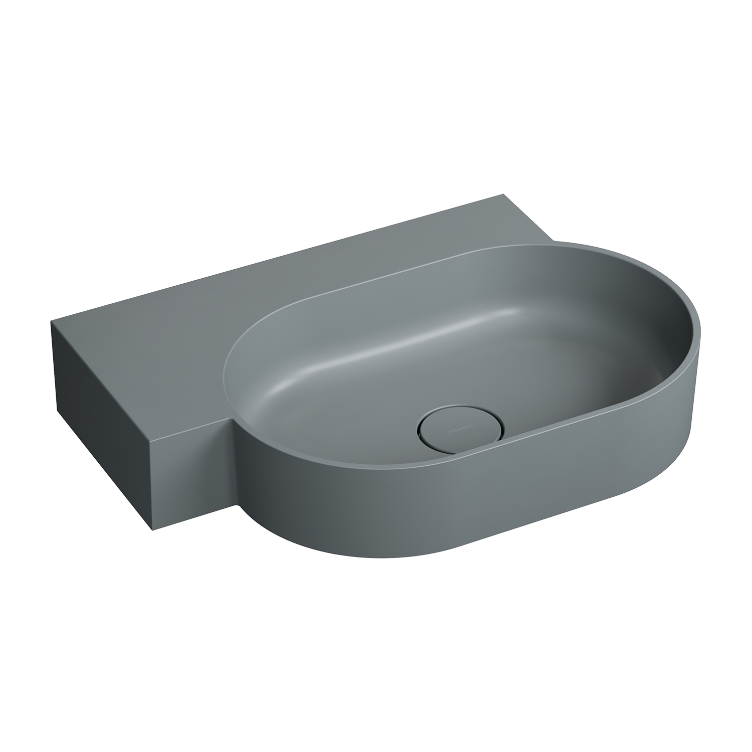 Omnires Ovo M+ lavabo 64x44 cm angolare a parete-da appoggio opaca OVO645UWLAG