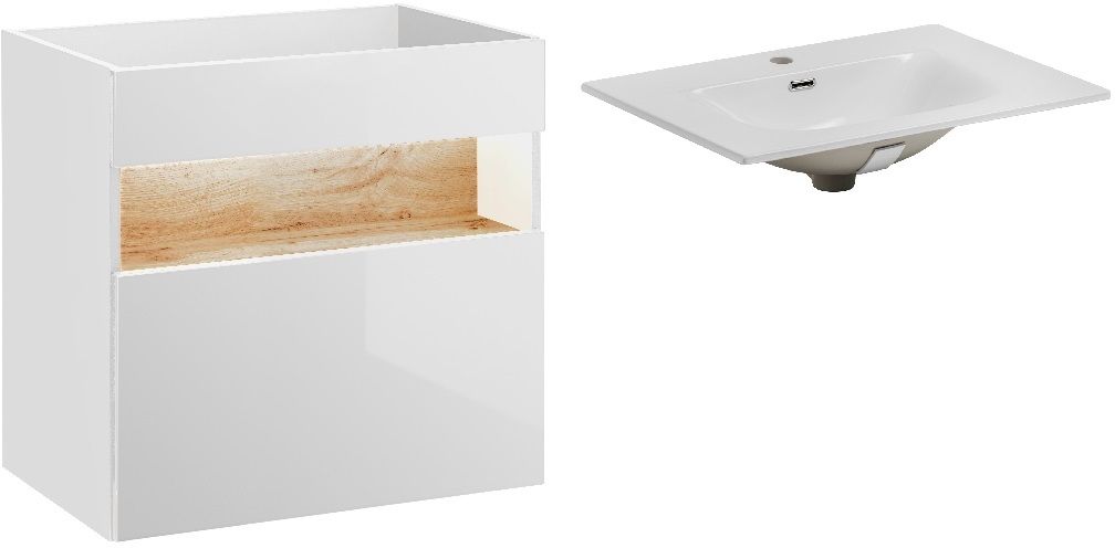 Set armadietto Comad Bahama White BAHAMAWHITE820FSC, lavabo Comad Sky SKY 60/DP-8099