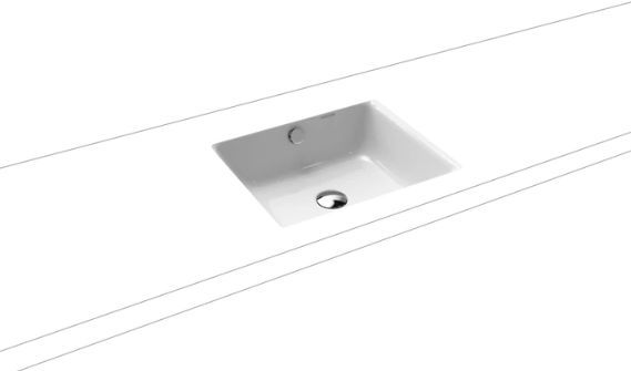 Kaldewei Puro lavabo 46x38.5 cm rettangolare da incasso bianco 900907183001