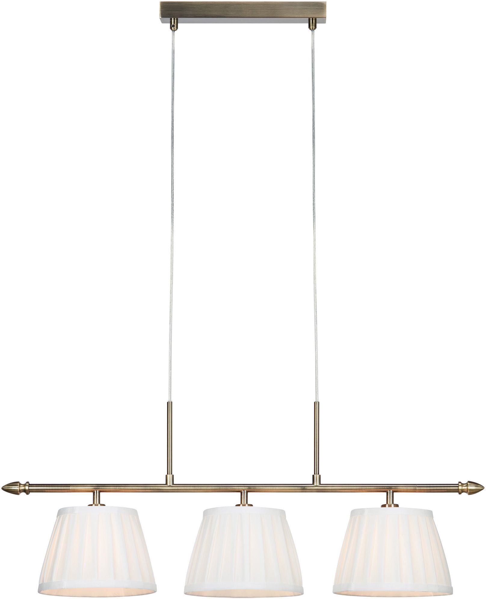 Markslöjd Oxford lampada sospesa 3x40 W bianco-ottone 108975