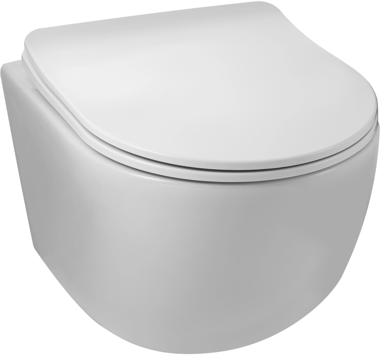 Balneo Luna vaso wc con copriwater a discesa lenta sospeso senza brida con scarico a vortice bianco lucida G0101010101-3