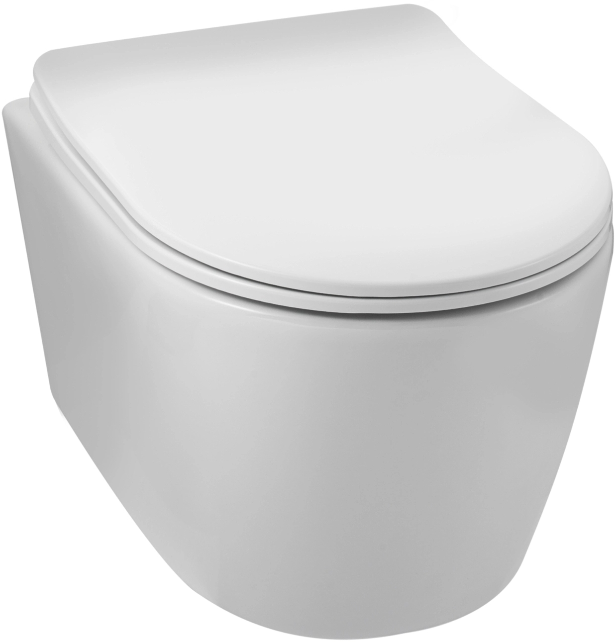 Balneo Luxa vaso wc con copriwater a discesa lenta sospeso senza brida con scarico a vortice bianco lucida G0101010101-4