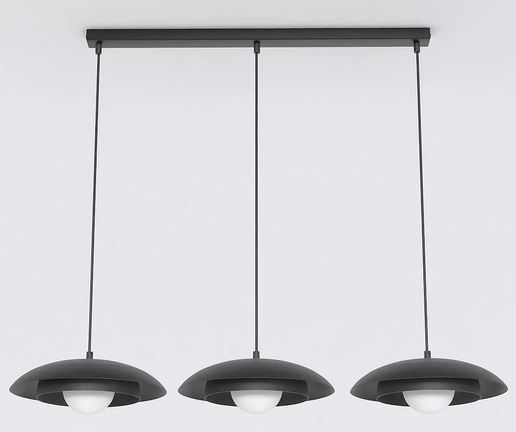 Emibig Skin lampada sospesa 3x8 W nero 1603/3