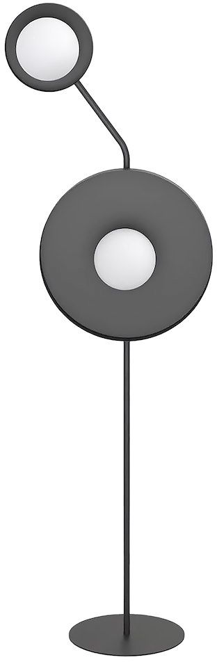 Emibig Kiss lampada da terra 2x8 W nero 1607/LP2