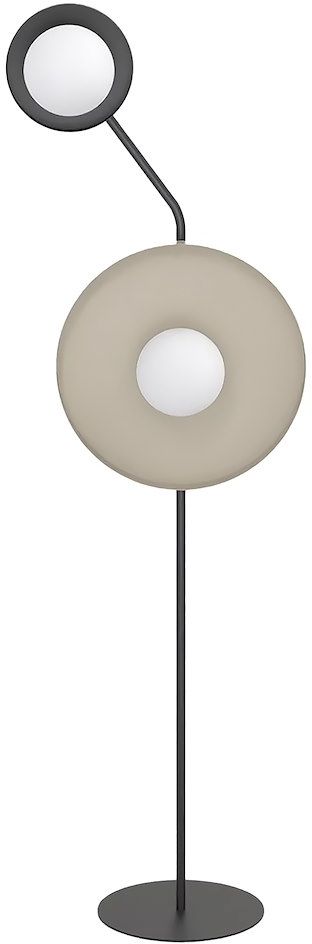 Emibig Kiss lampada da terra 2x8 W nero-crema 1608/LP2