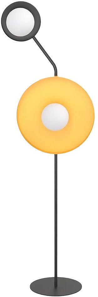 Emibig Kiss lampada da terra 2x8 W nero-arancione 1610/LP2