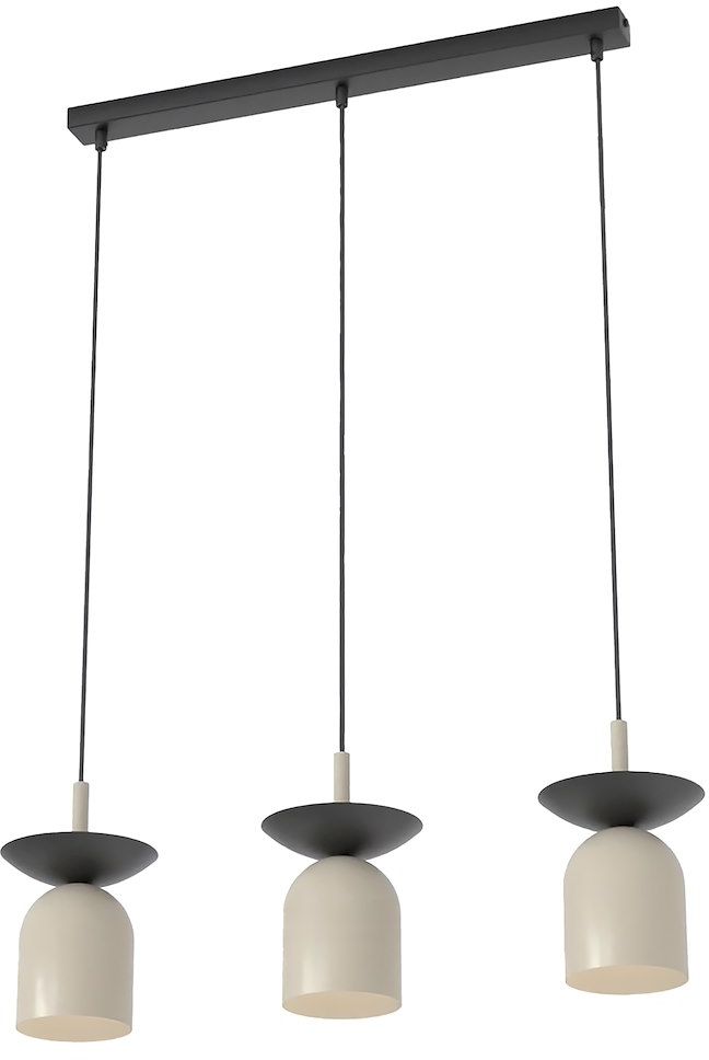 Emibig Ego lampada sospesa 3x10 W nero-cappuccino 1612/3