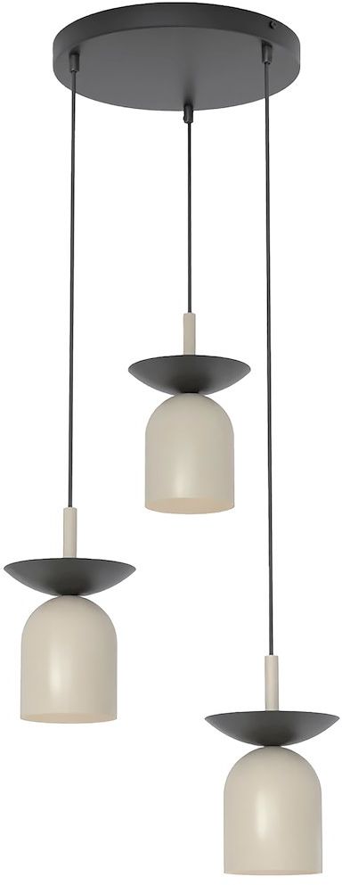 Emibig Ego lampada sospesa 3x10 W nero-cappuccino 1612/3PREM