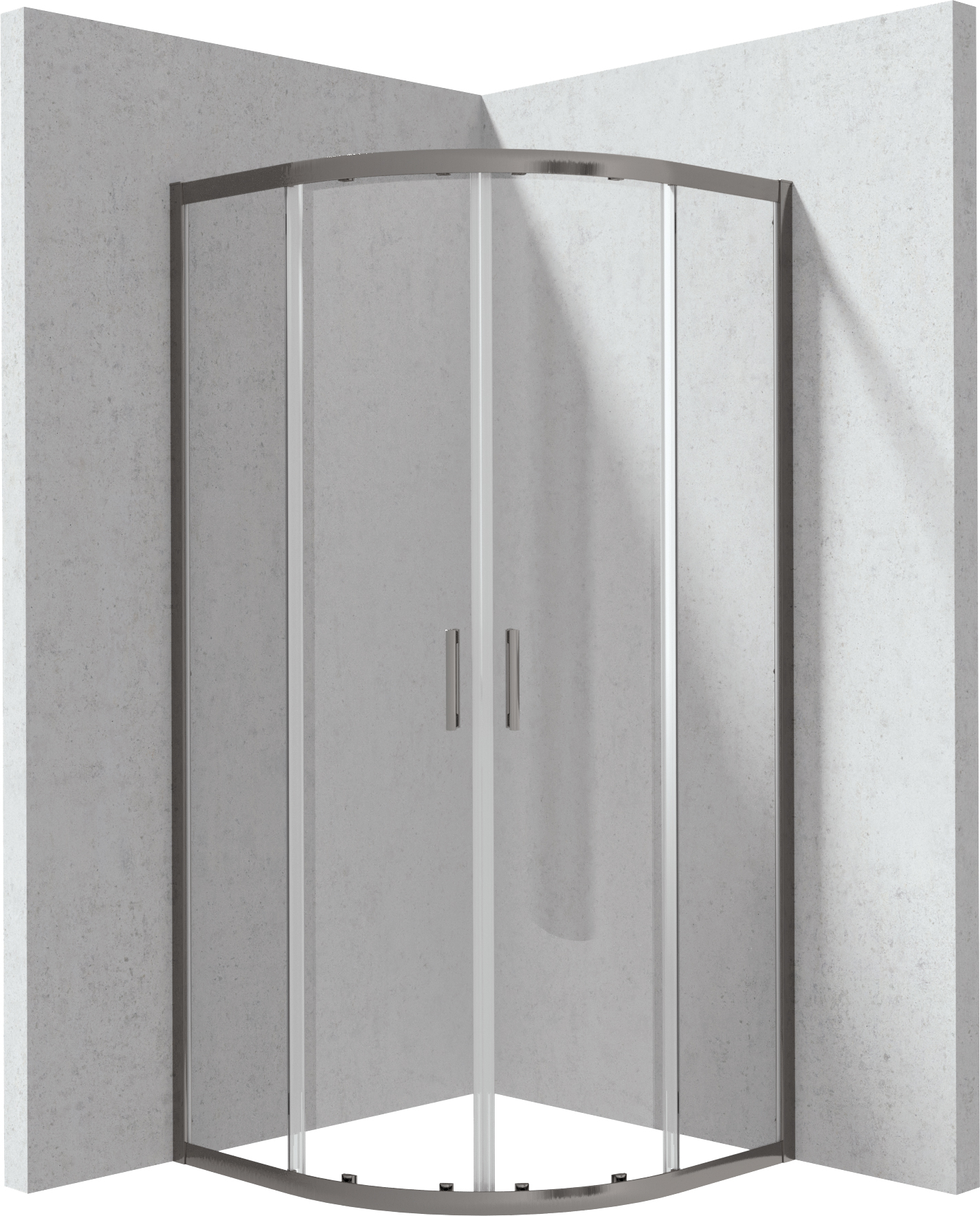 Deante Funkia Evo box doccia 90x90 cm semicircolare grafite /vetro trasparente KYP_D099P
