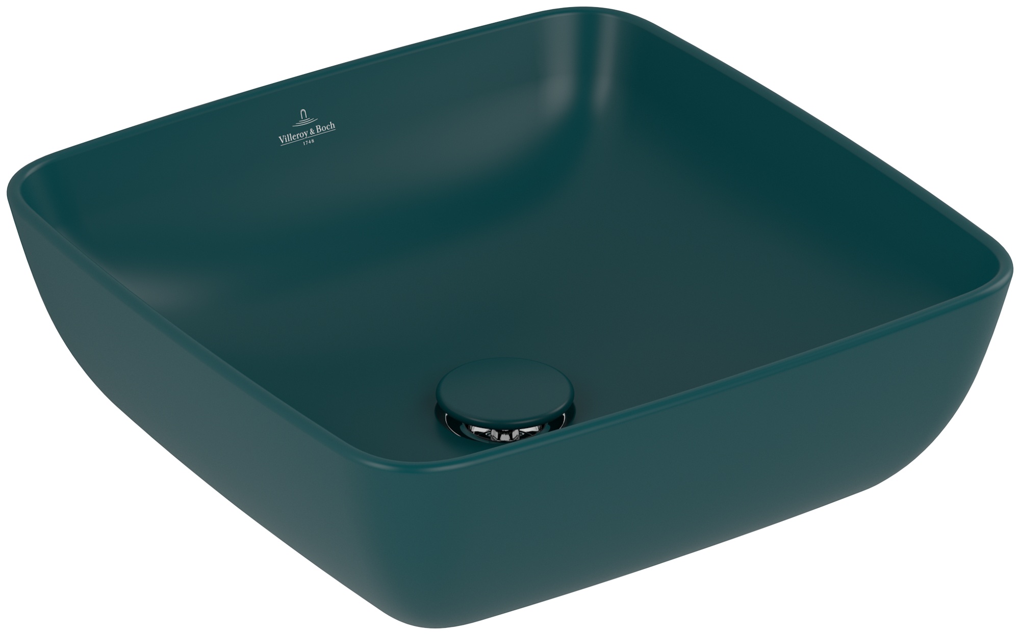 Villeroy & Boch Artis lavabo 41x41 cm quadrata da appoggio verde opaca 417841TE