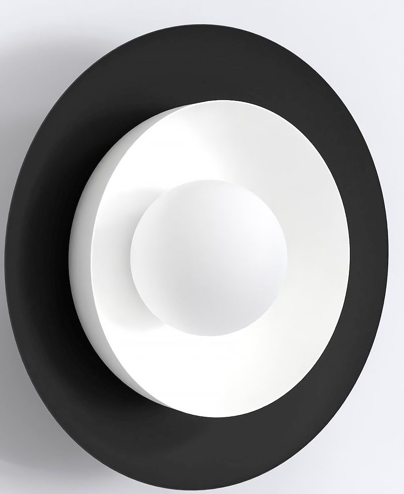 Emibig Poppi lampada da parete 1x8 W bianco-nero 1519/K1