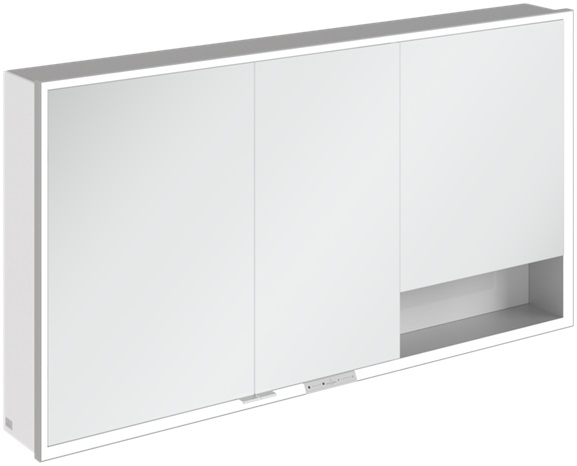 Villeroy & Boch My View+ armadietto 75x16.8x140 cm con specchio bianco A48114VE