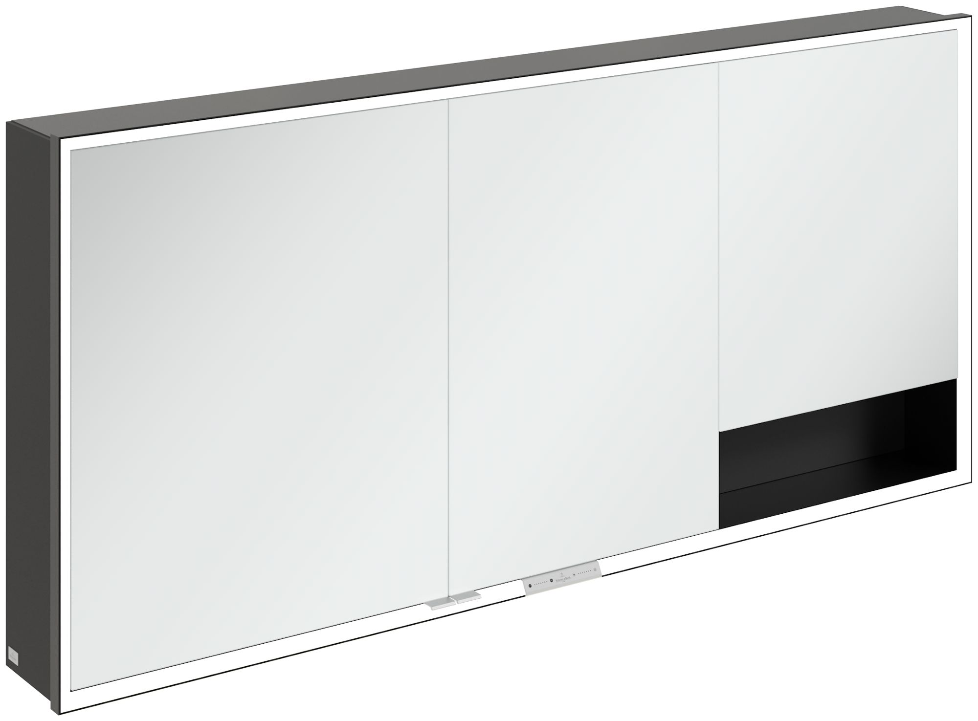 Villeroy & Boch My View+ armadietto 160x16.8x75 cm con specchio nero B48116VL
