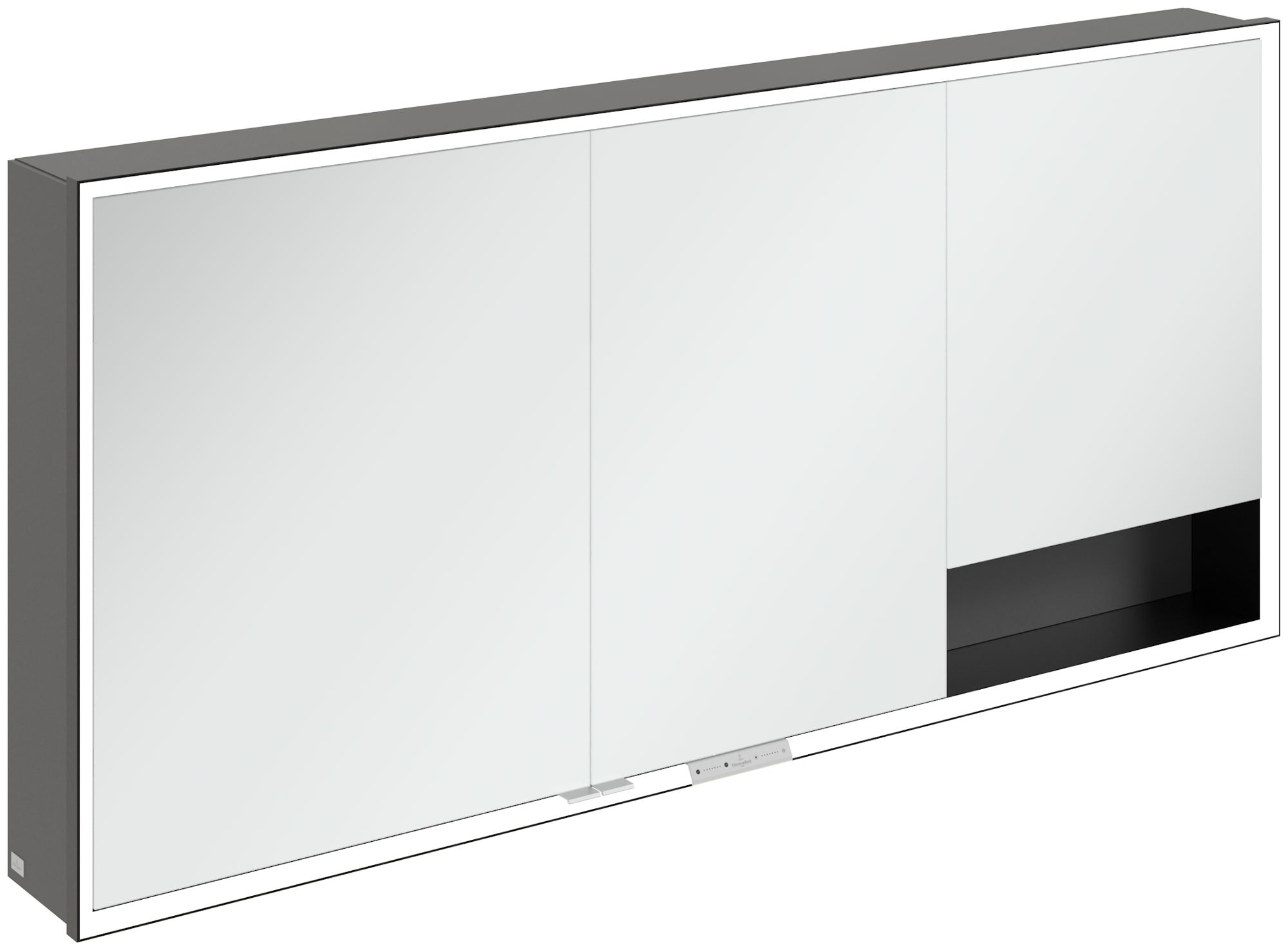 Villeroy & Boch My View+ armadietto 160x16.8x75 cm con specchio nero-grafite B48116VR