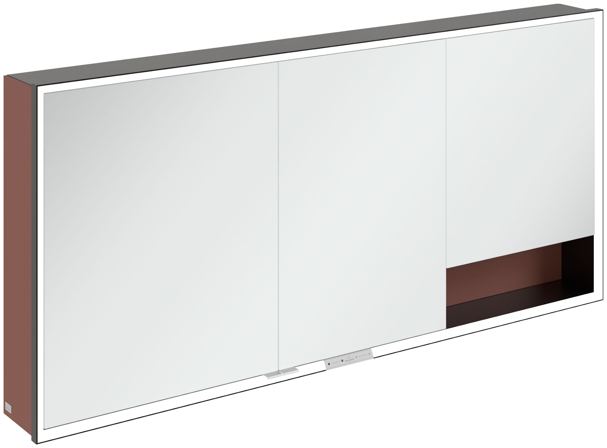Villeroy & Boch My View+ armadietto 160x16.8x75 cm con specchio nero-rosso B48116AH