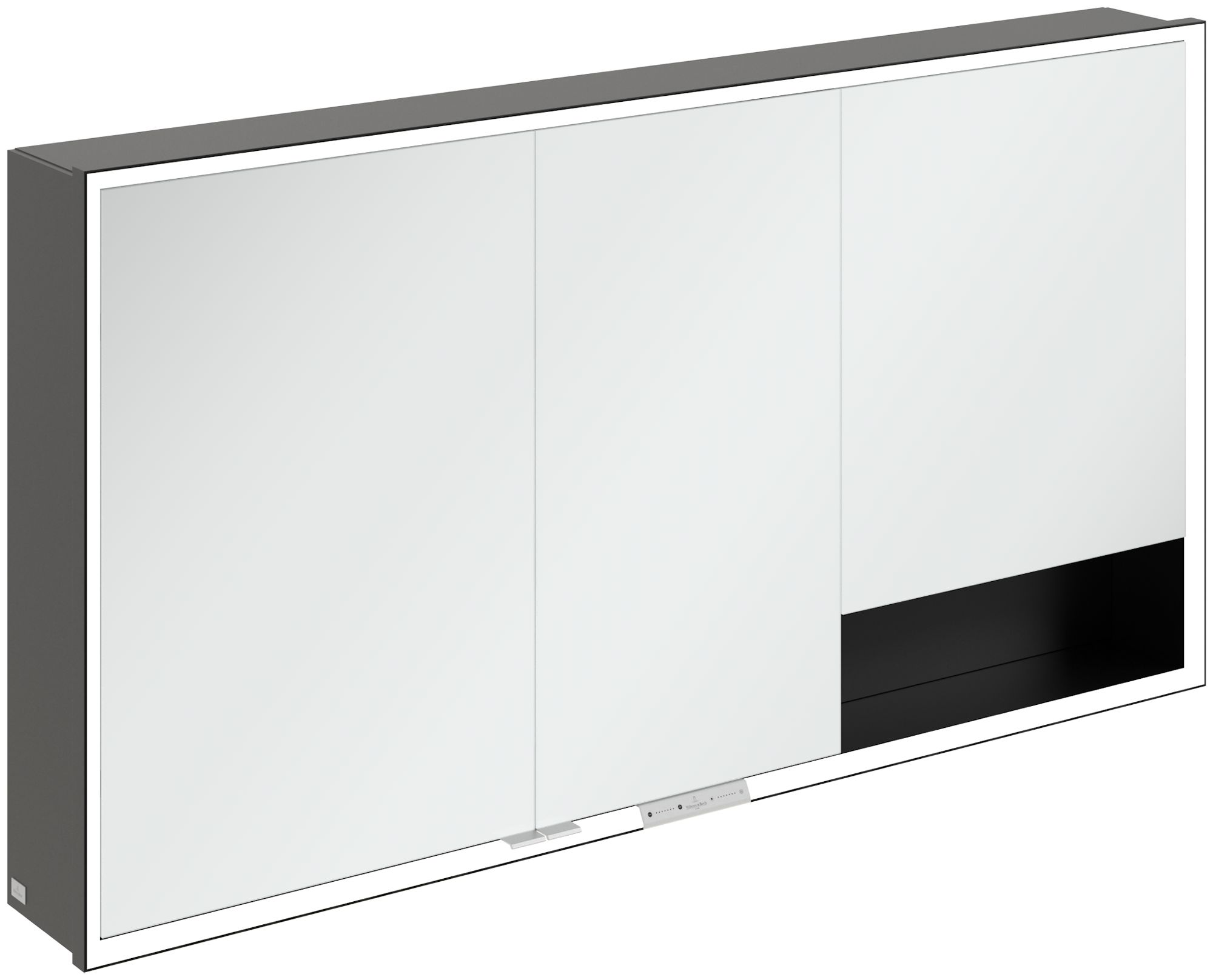 Villeroy & Boch My View+ armadietto 140x16.8x75 cm con specchio nero B4811400