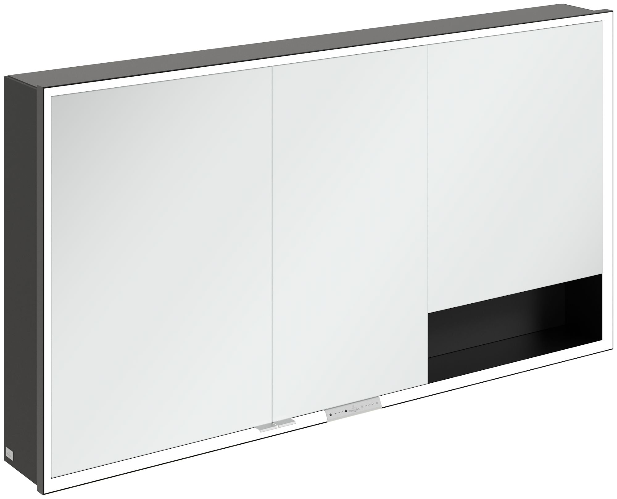 Villeroy & Boch My View+ armadietto 140x16.8x75 cm con specchio nero B48114VL