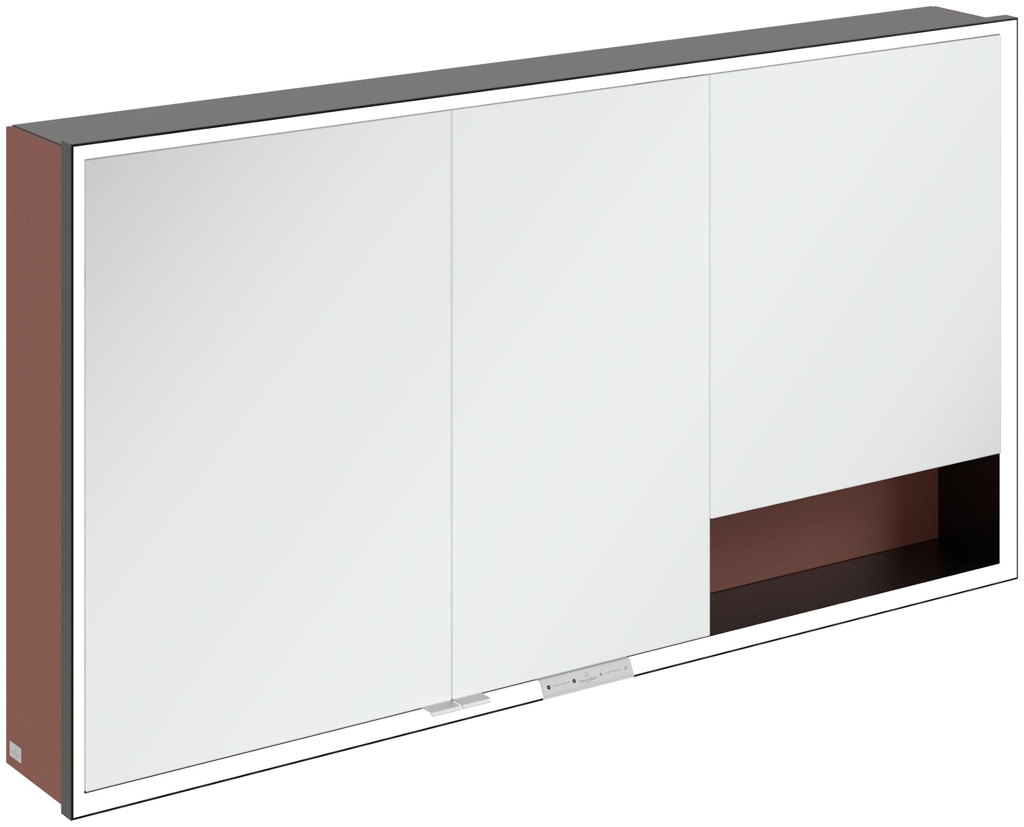 Villeroy & Boch My View+ armadietto 140x16.8x75 cm con specchio nero-rosso B48114AH