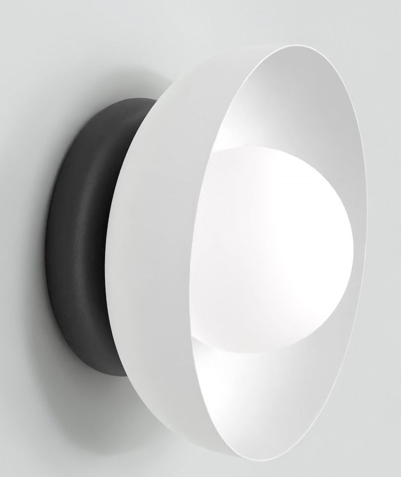 Emibig Ozzy lampada da parete 1x8 W bianco-nero 1516/K1