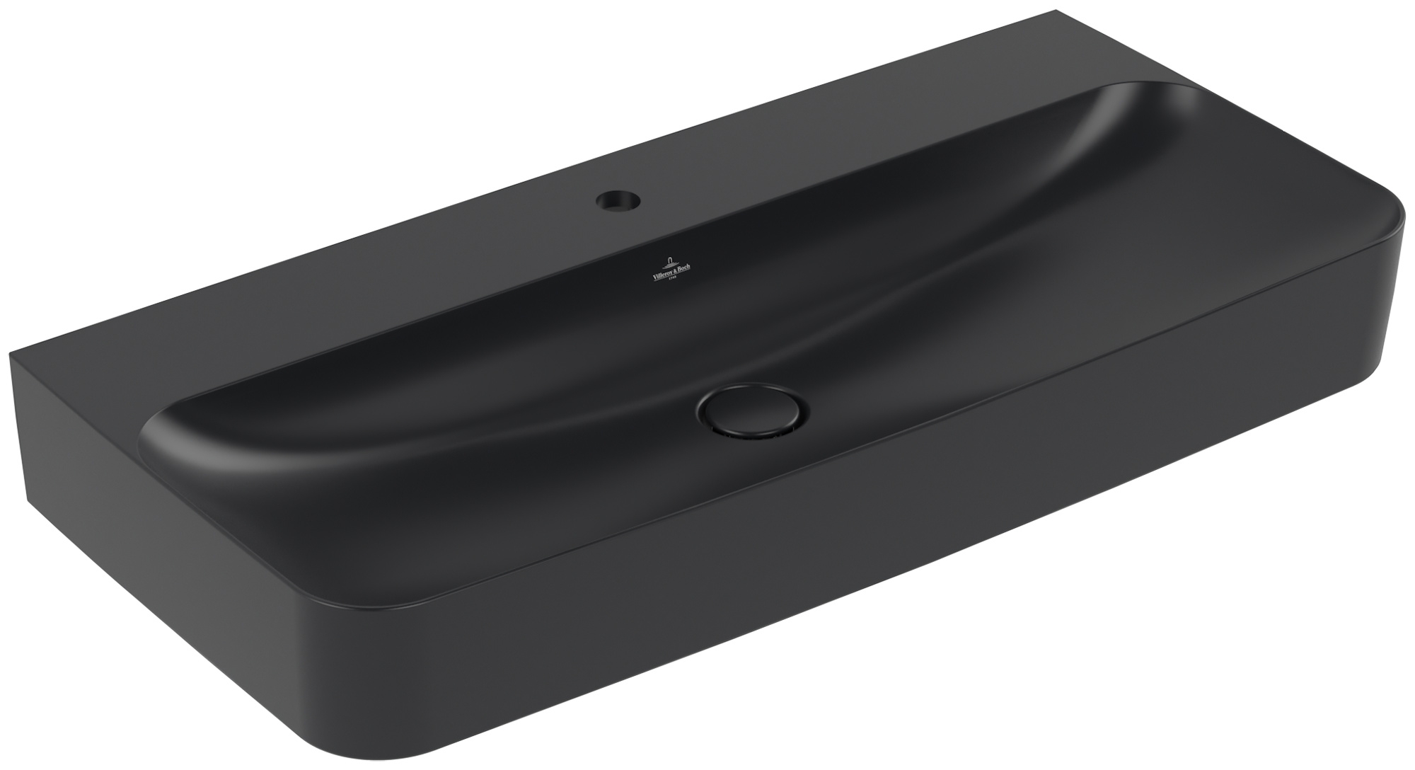 Villeroy & Boch Finion lavabo 100x47 cm rettangolare a parete-da mobile nero 41681HR7