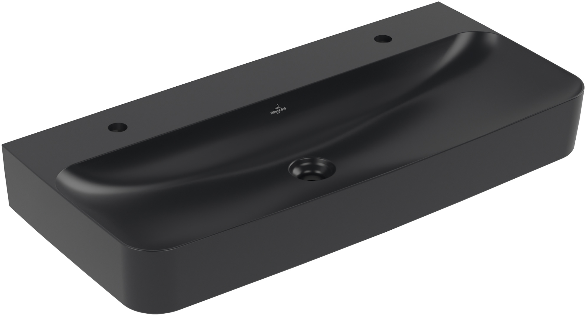 Villeroy & Boch Finion lavabo 100x47 cm rettangolare a parete-da mobile nero opaca 41681LR7