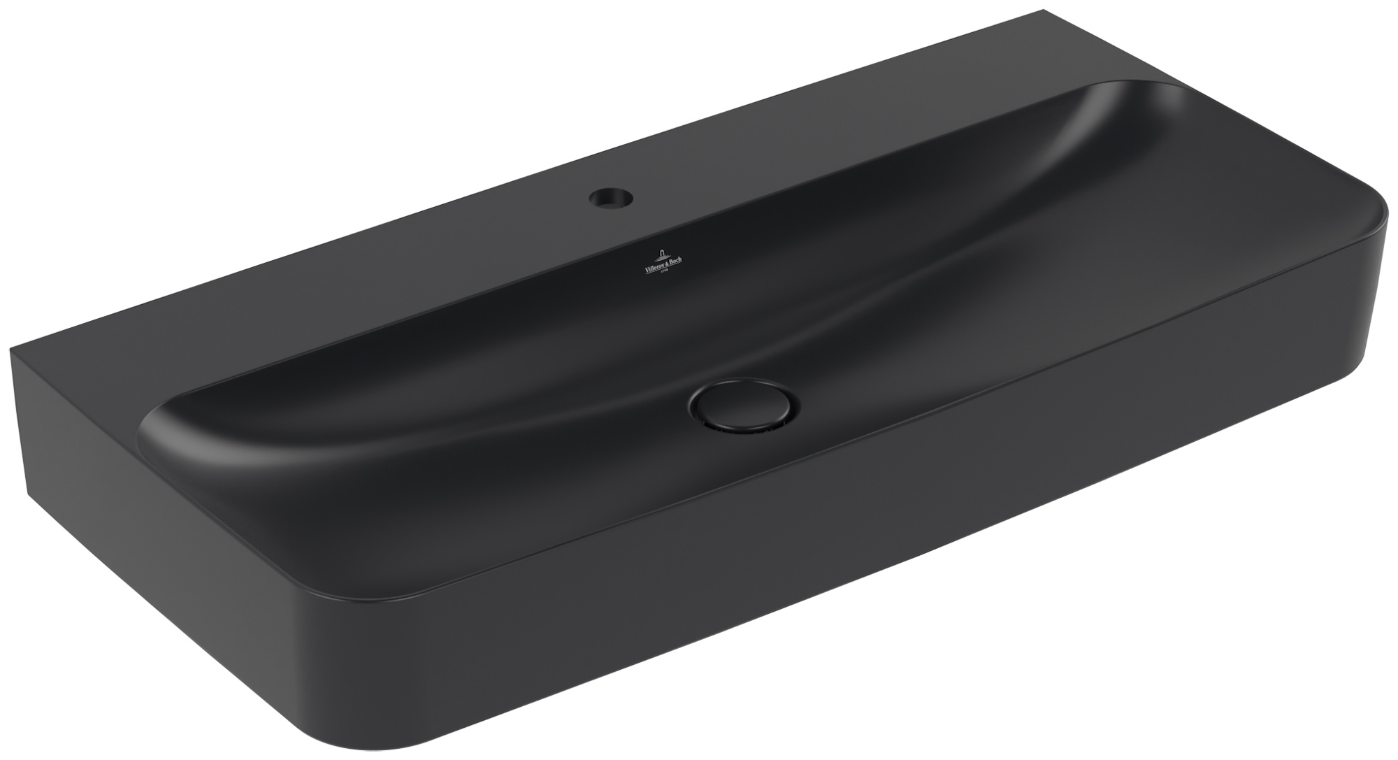 Villeroy & Boch Finion lavabo 100x47 cm rettangolare a parete nero 4168A2R7