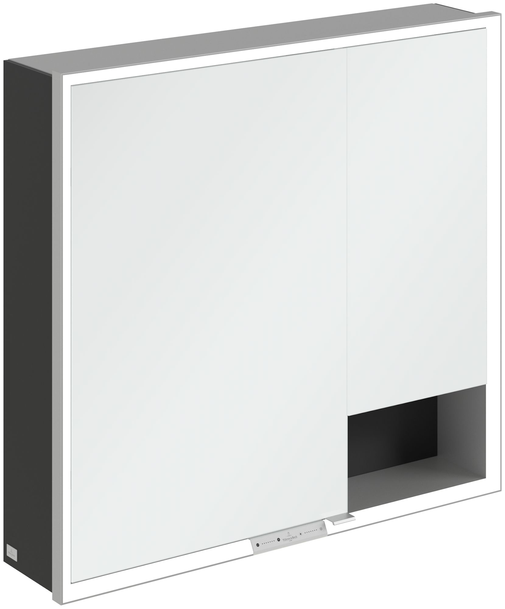 Villeroy & Boch My View+ armadietto 80x16.8x75 cm con specchio nero A48180VL