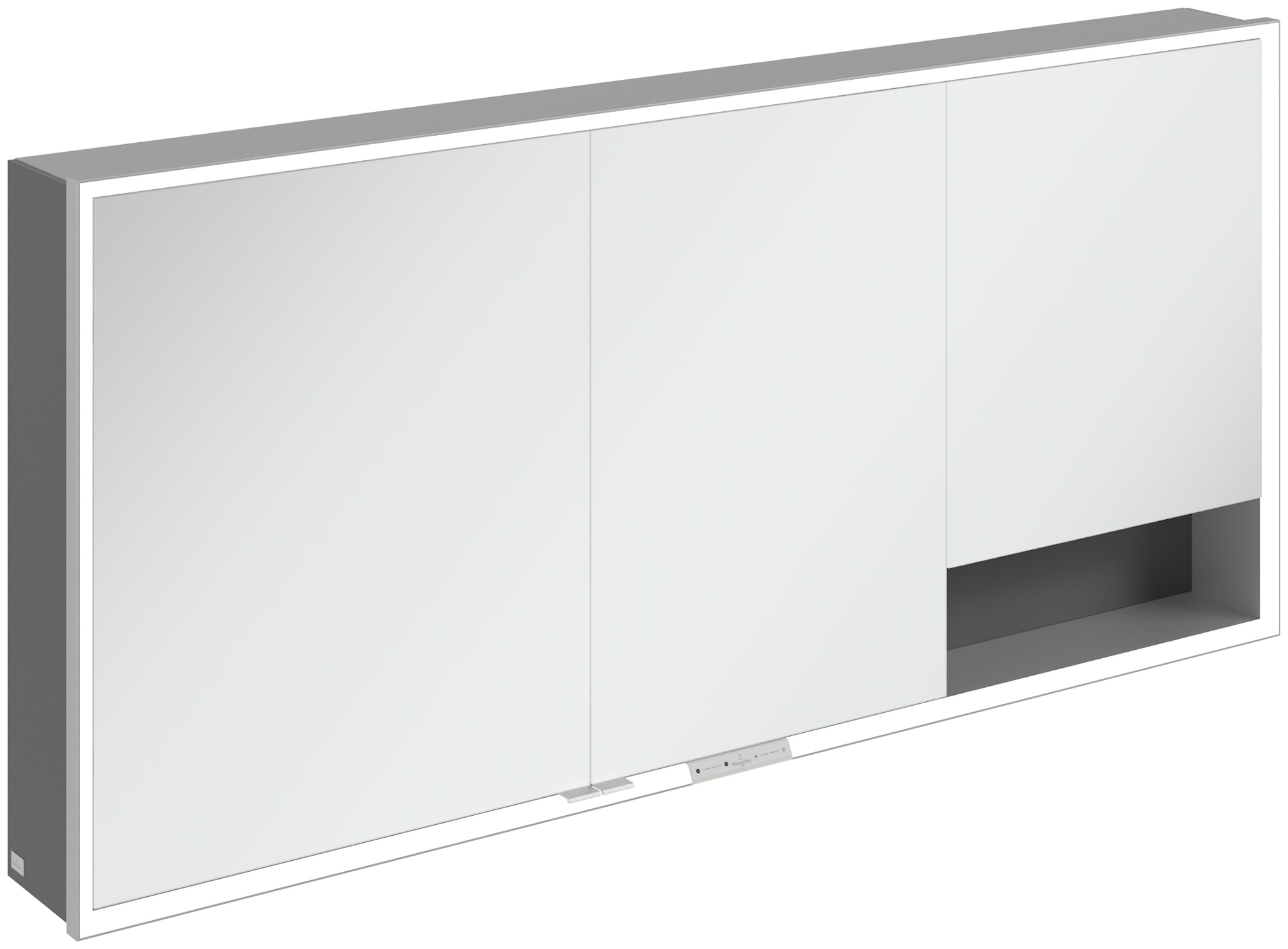 Villeroy & Boch My View+ armadietto 160x16.8x75 cm con specchio grafite A48116VR