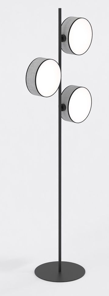 Emibig Drumz lampada da terra 3x10 W grigio 1564/LP3