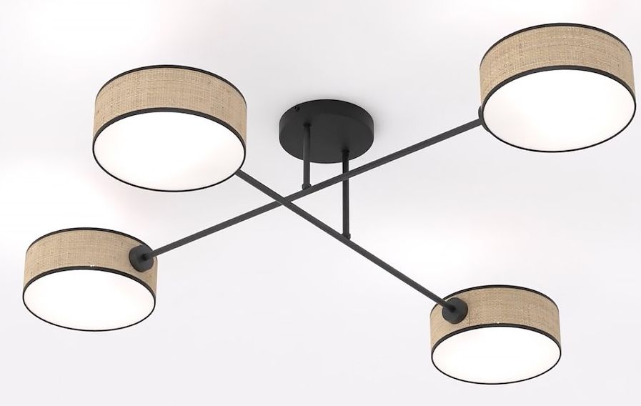 Emibig Maga lampada da soffitto 4x10 W beige 1571/4