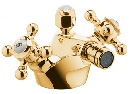 Kludi 1926 rubinetto per bidet verticale oro 512114520