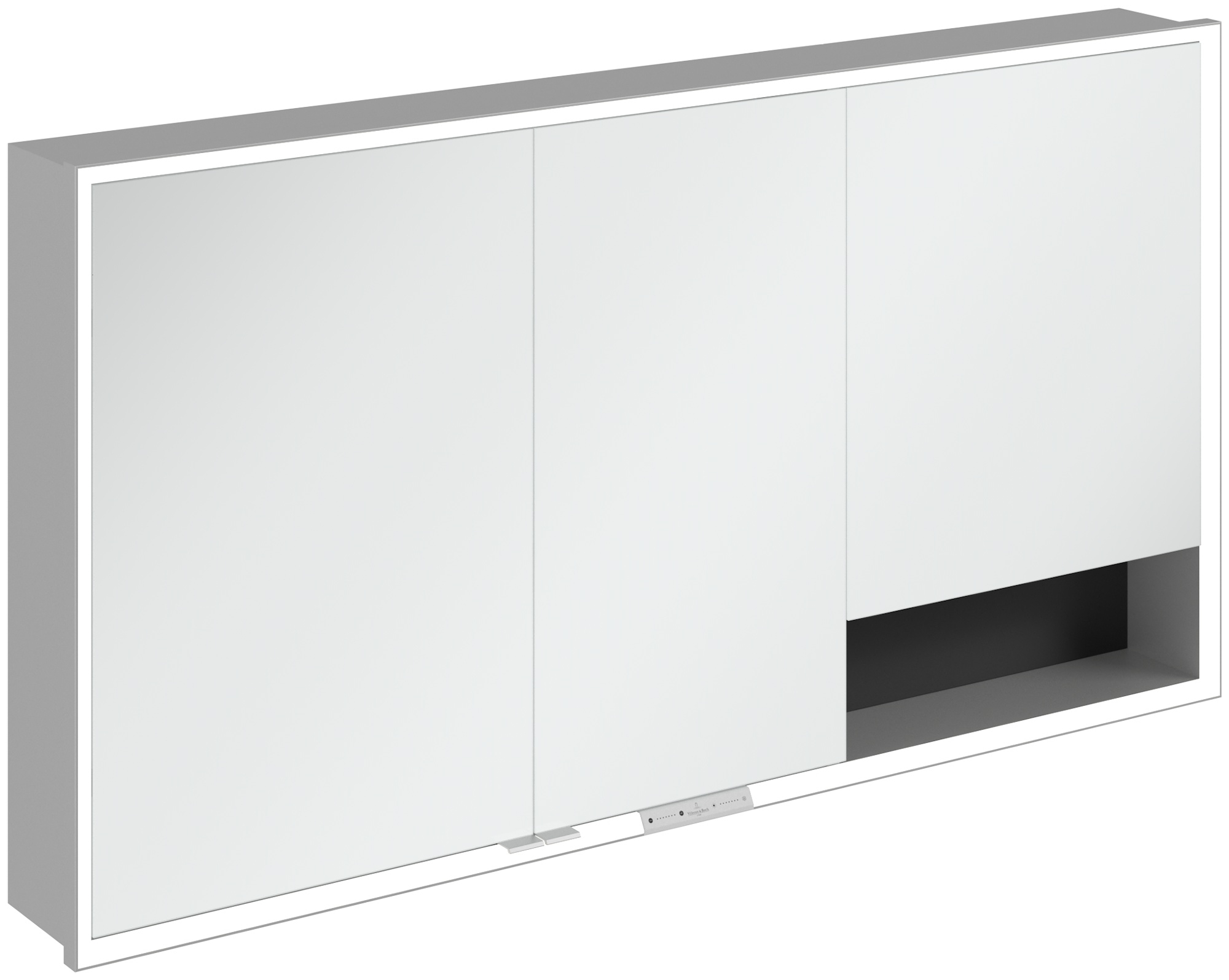 Villeroy & Boch My View+ armadietto 140x16.8x75 cm con specchio nero A48214VL