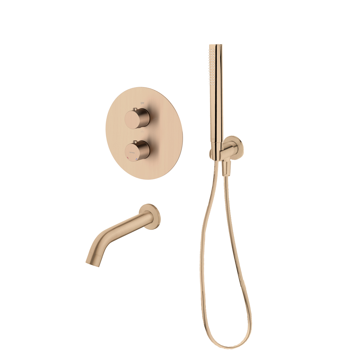 Set rubinetto per vasca e doccia Oltens Katla 34600610, bocca di erogazione per rubinetto Oltens Molle 39100610, 39304610, 37102610, 37200610